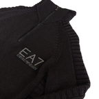 Emporio Armani High Neck Zip Knit | L | Dark Brown
