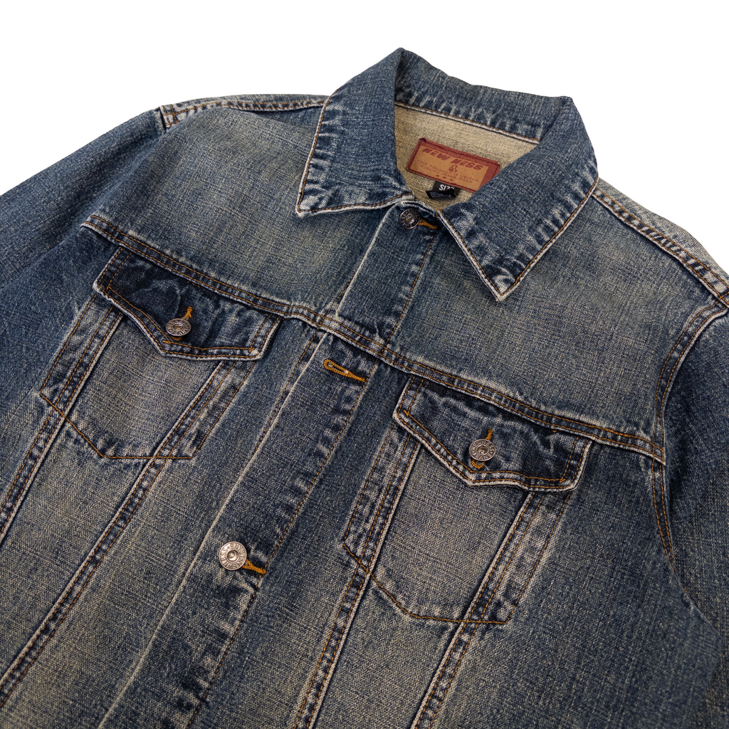 New Ness Loose Fit Denim Jacket | L-XL | Mid Washed