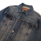 New Ness Loose Fit Denim Jacket | L-XL | Mid Washed