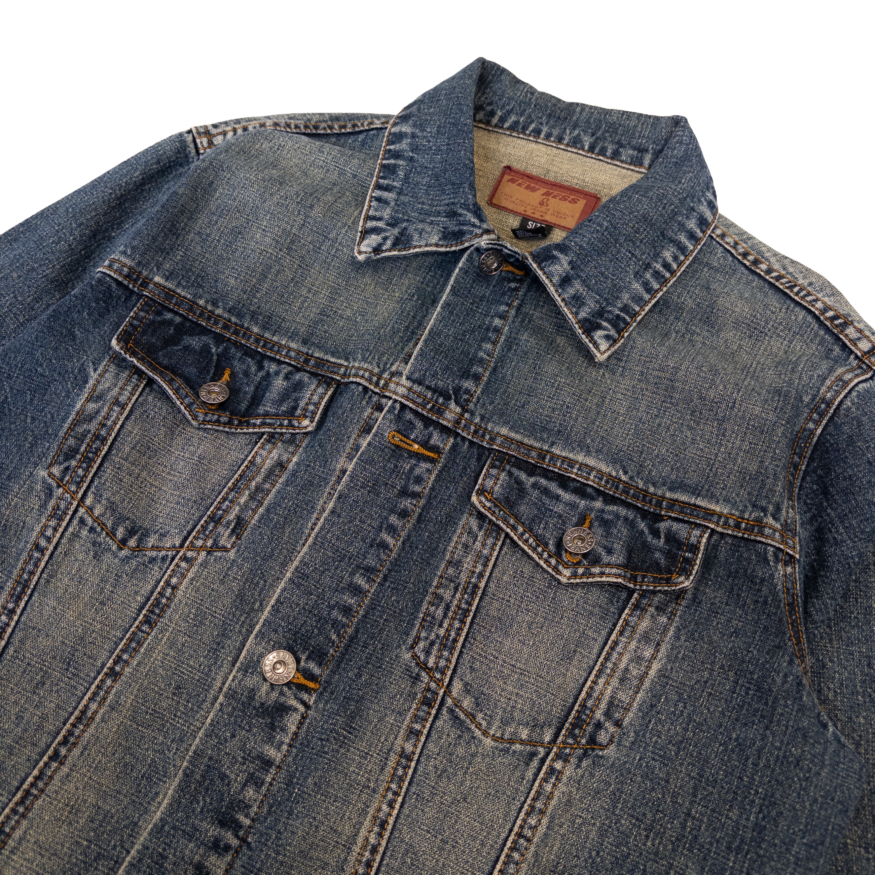 New Ness Loose Fit Denim Jacket | L-XL | Mid Washed