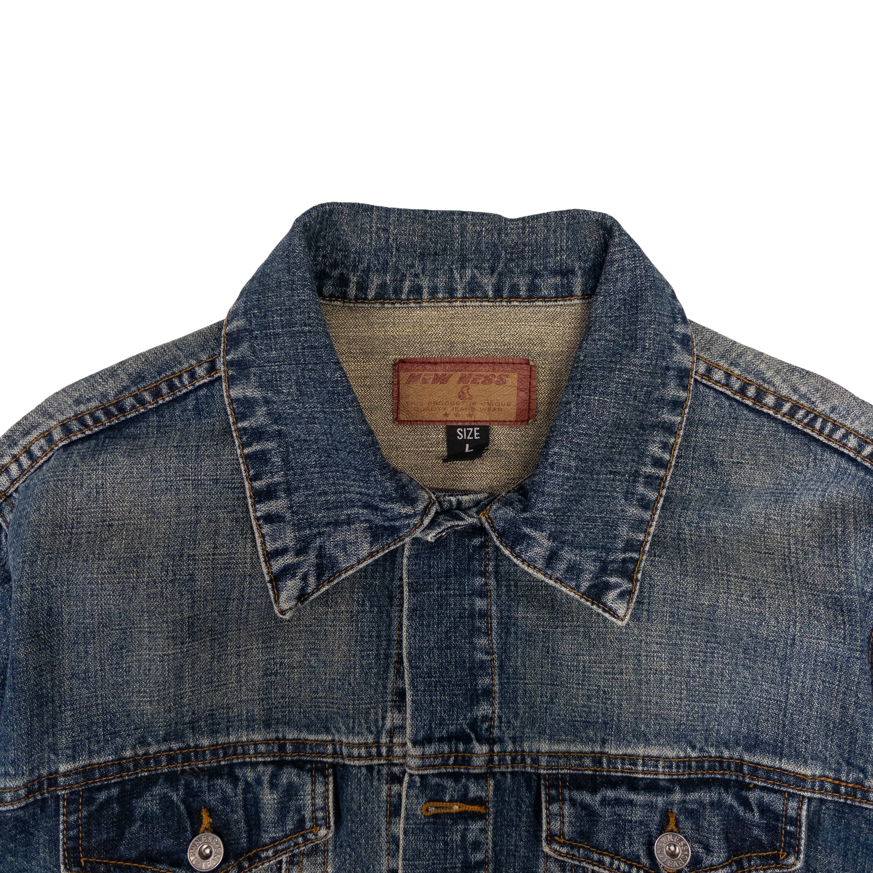 New Ness Loose Fit Denim Jacket | L-XL | Mid Washed