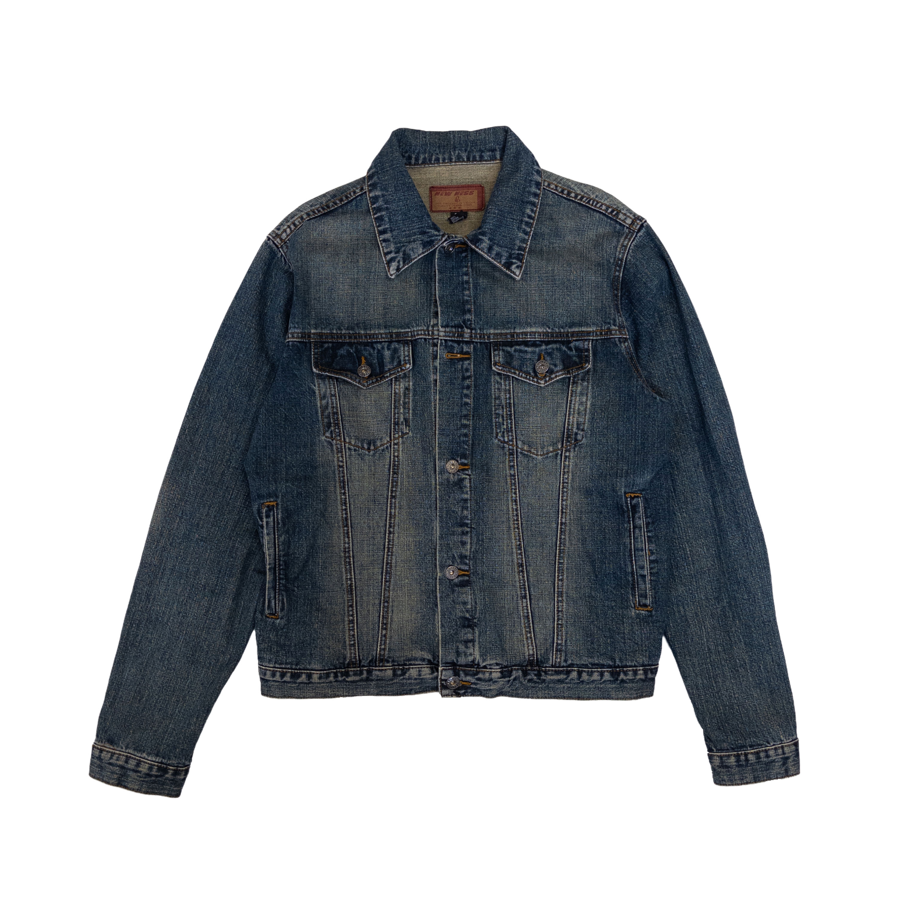 New Ness Loose Fit Denim Jacket | L-XL | Mid Washed