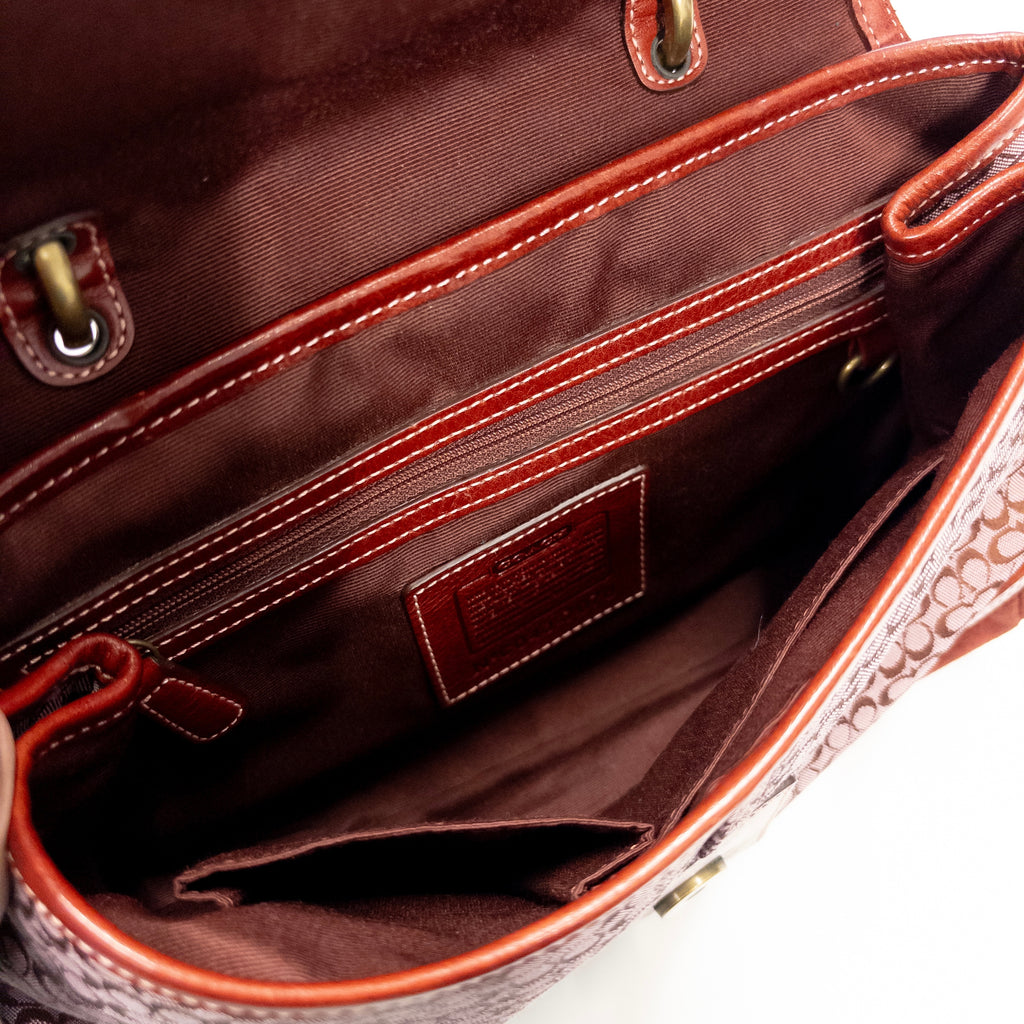 Coach Monogram Handbag | Red
