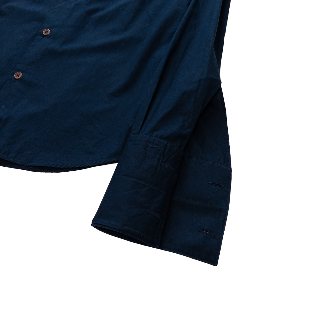 Helmut Lang Long Cuffs Button Up Shirt | M | Dark Navy