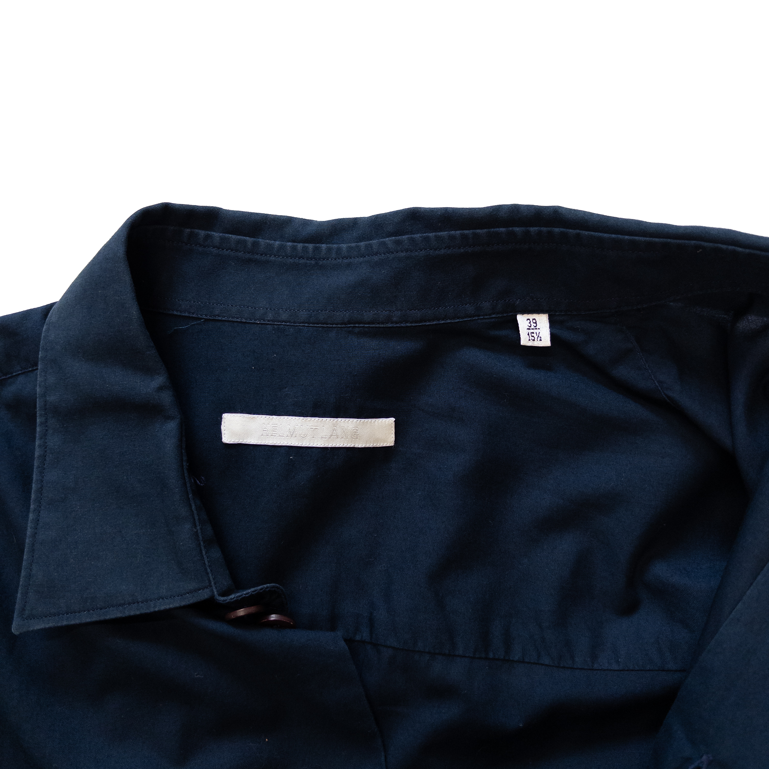 Helmut Lang Long Cuffs Button Up Shirt | M | Dark Navy