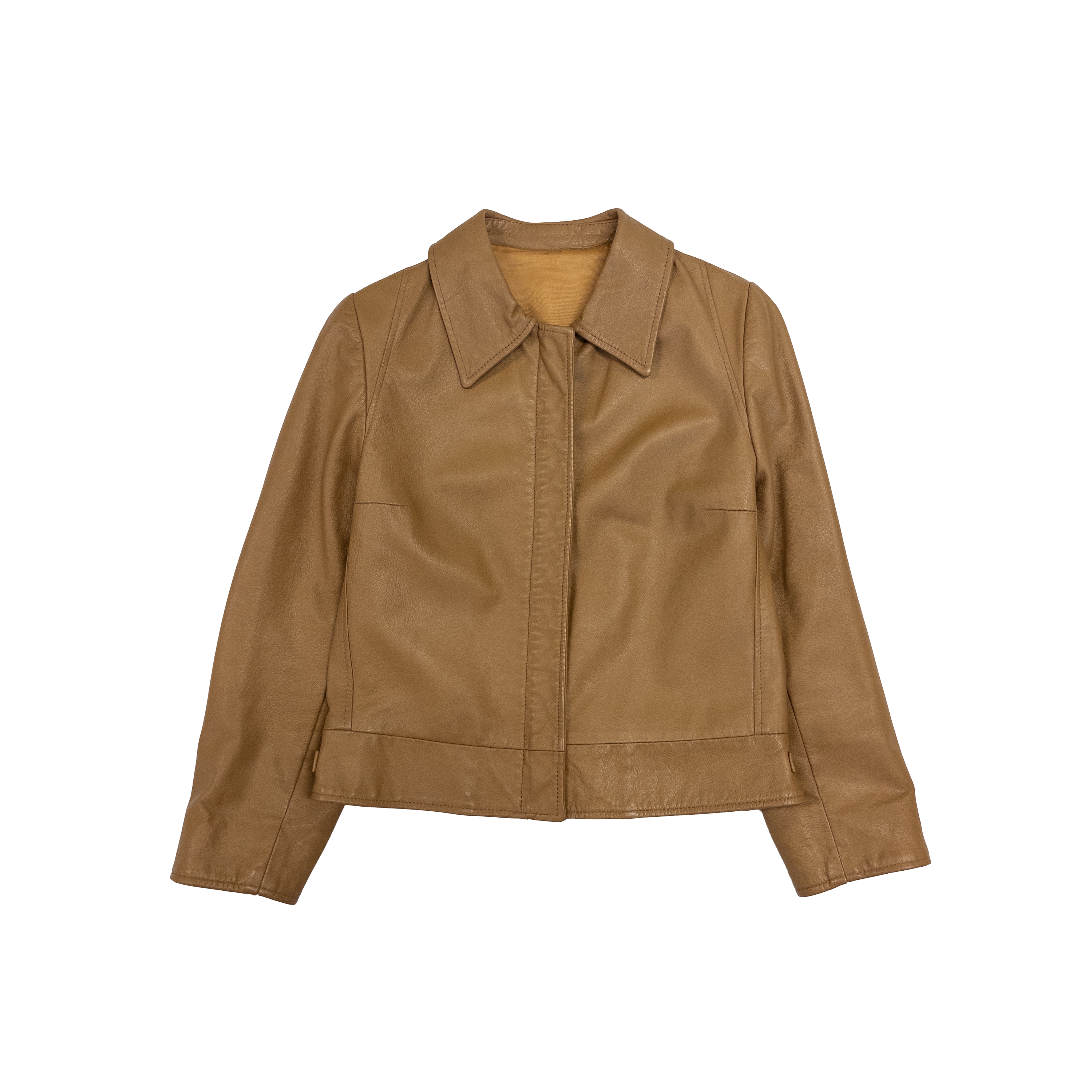 Made in Italy Genuine Leather Jacket | M-L | Beige