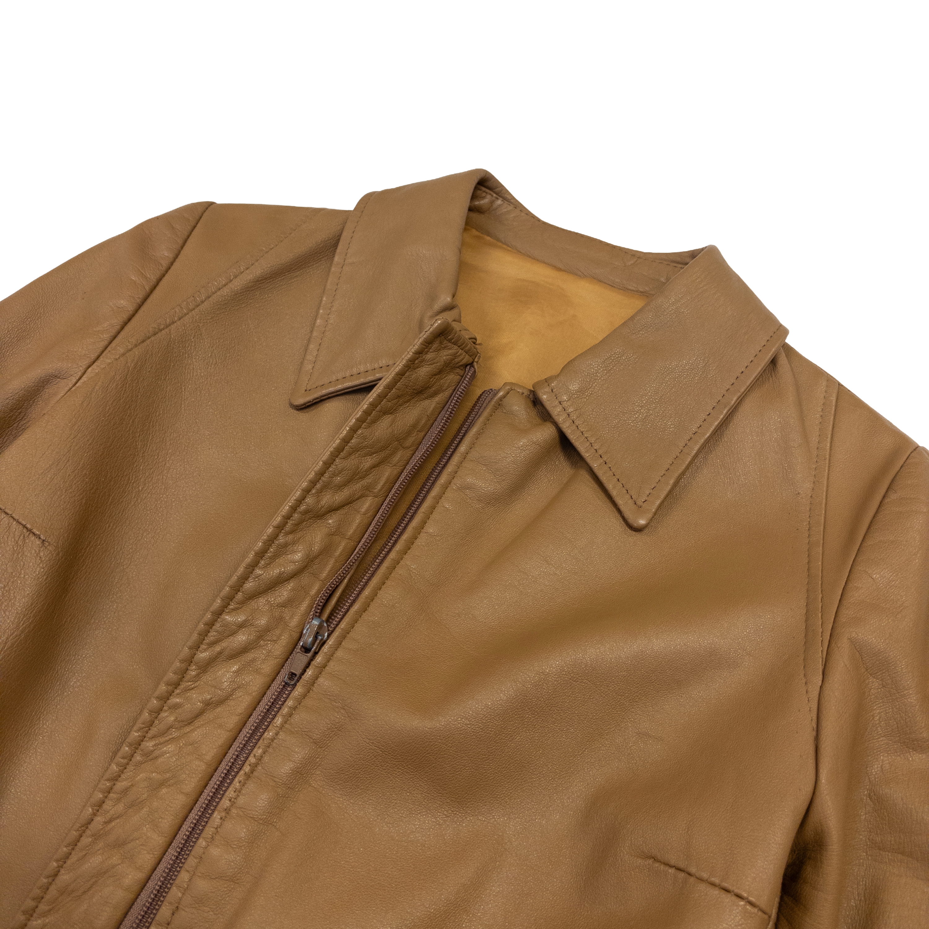 Made in Italy Genuine Leather Jacket | M-L | Beige