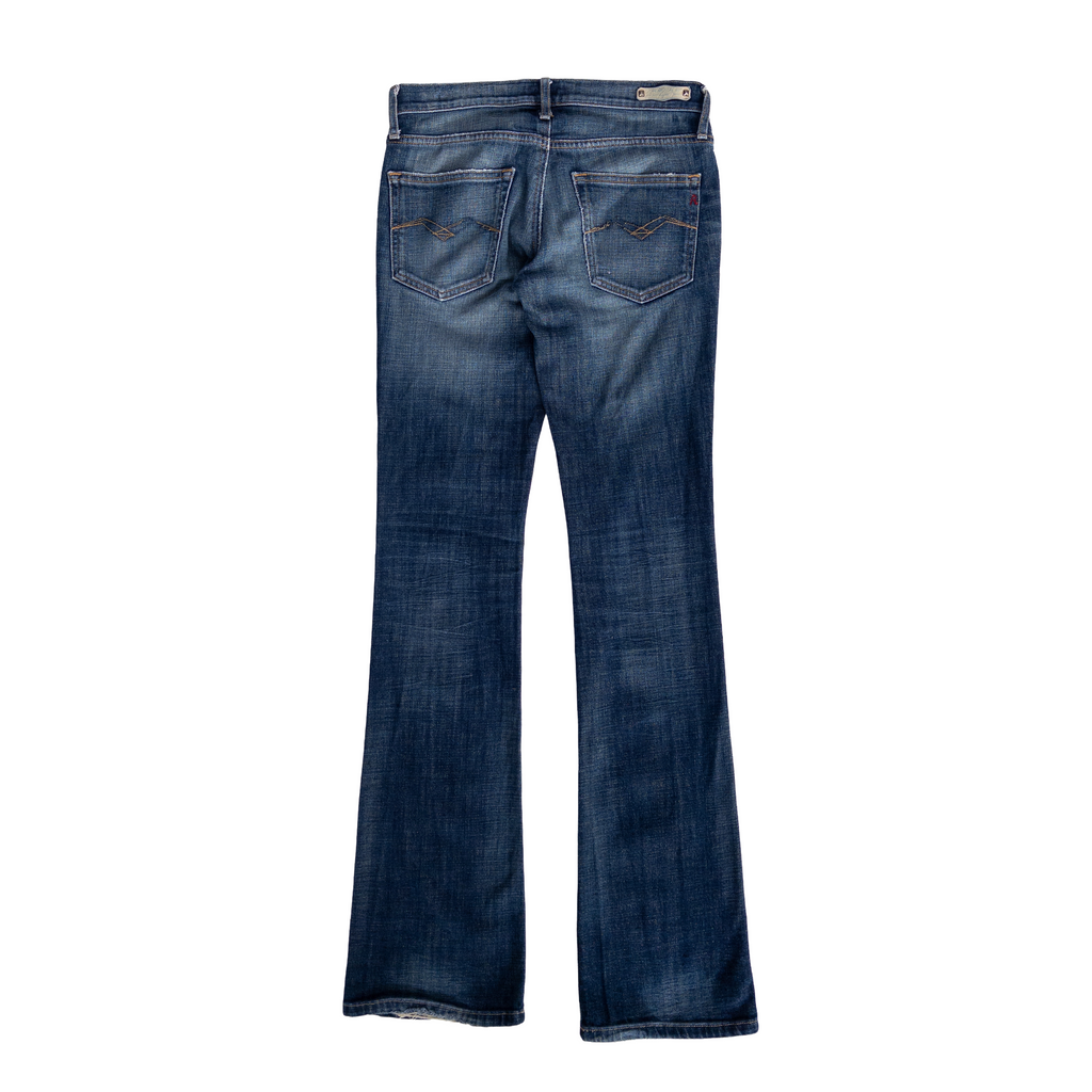 Replay Blue Jeans Low Rise Flared Jeans | 27 | Mid Washed