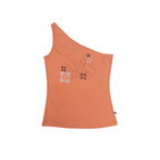Asymmetrical One Shoulder Top | L | Salmon