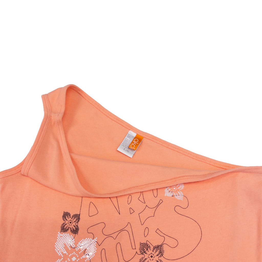 Asymmetrical One Shoulder Top | L | Salmon