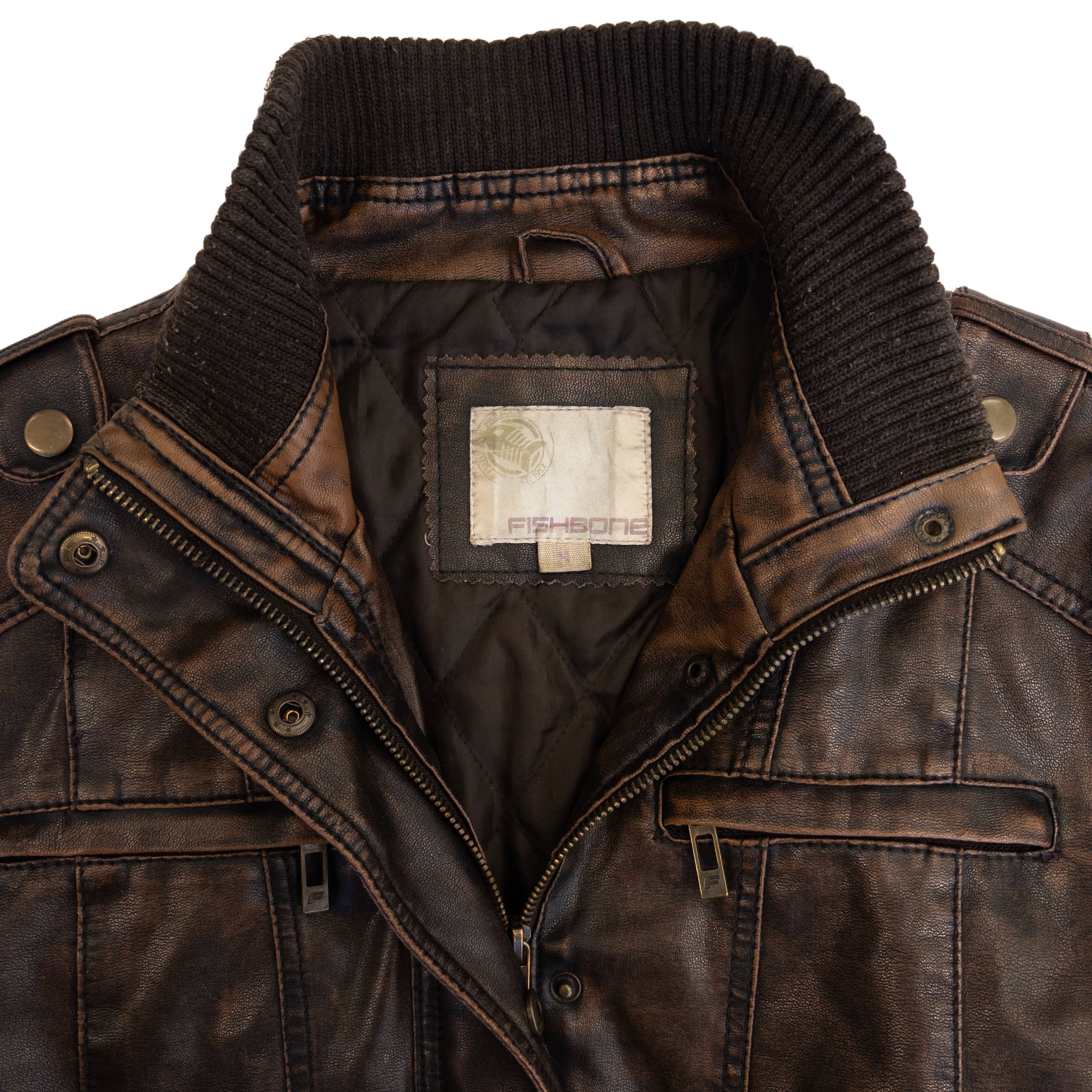 Leather Bomber Jacket | Dark Brown