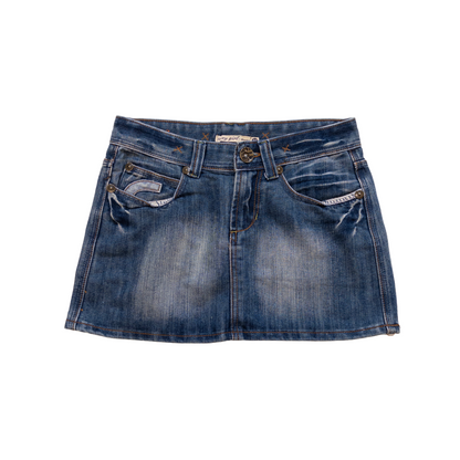 Sexy Girl Jeans Mini Skirt | Mid Wash