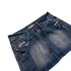 Sexy Girl Jeans Mini Skirt | Mid Wash