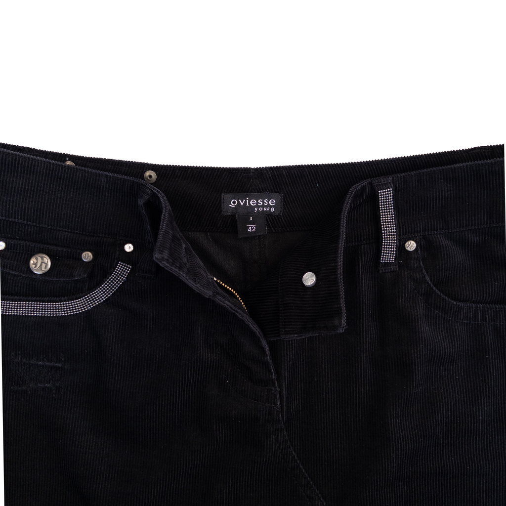 Oviesse Corduroy Mini Skirt | M | Black