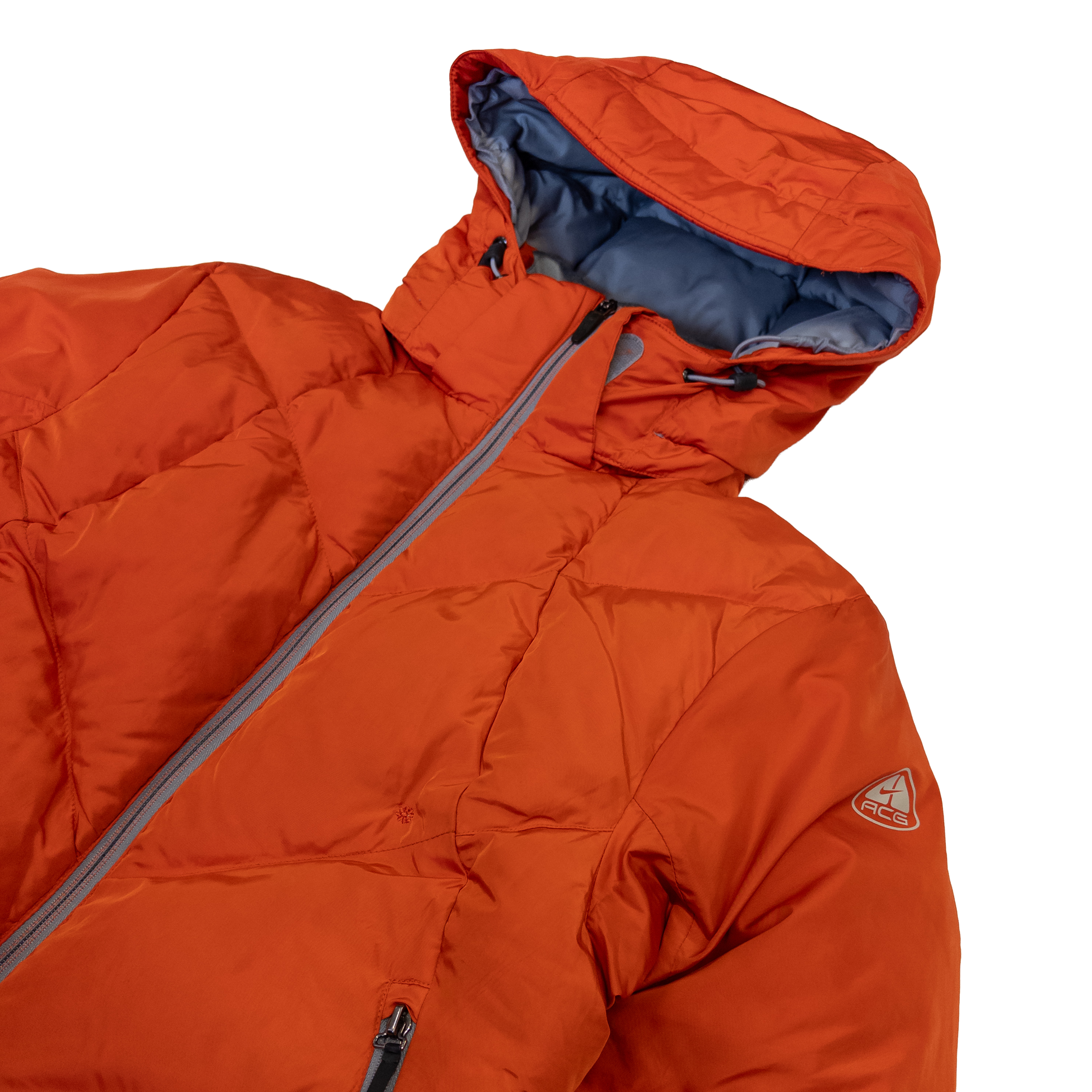 Nike ACG Full Zip Up Hoodie Puffer Jacket | M | Orange