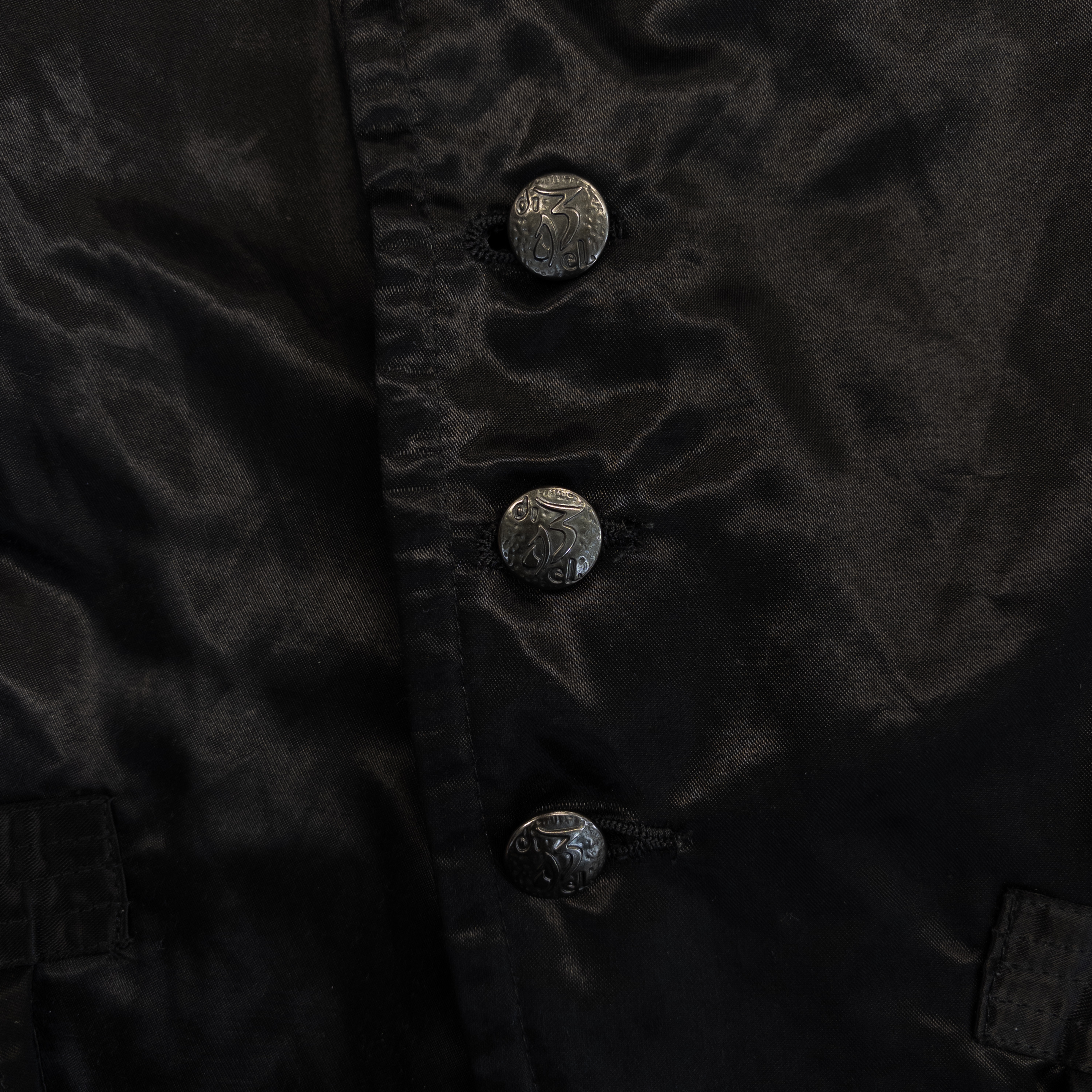 Diesel Embroidered Button Up Jacket | M-L | Black