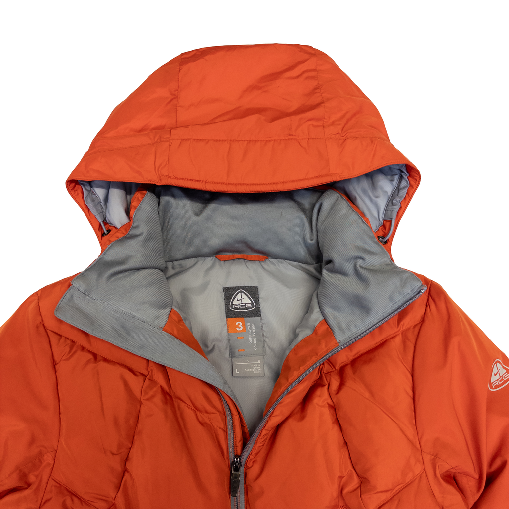 Nike ACG Full Zip Up Hoodie Puffer Jacket | M | Orange
