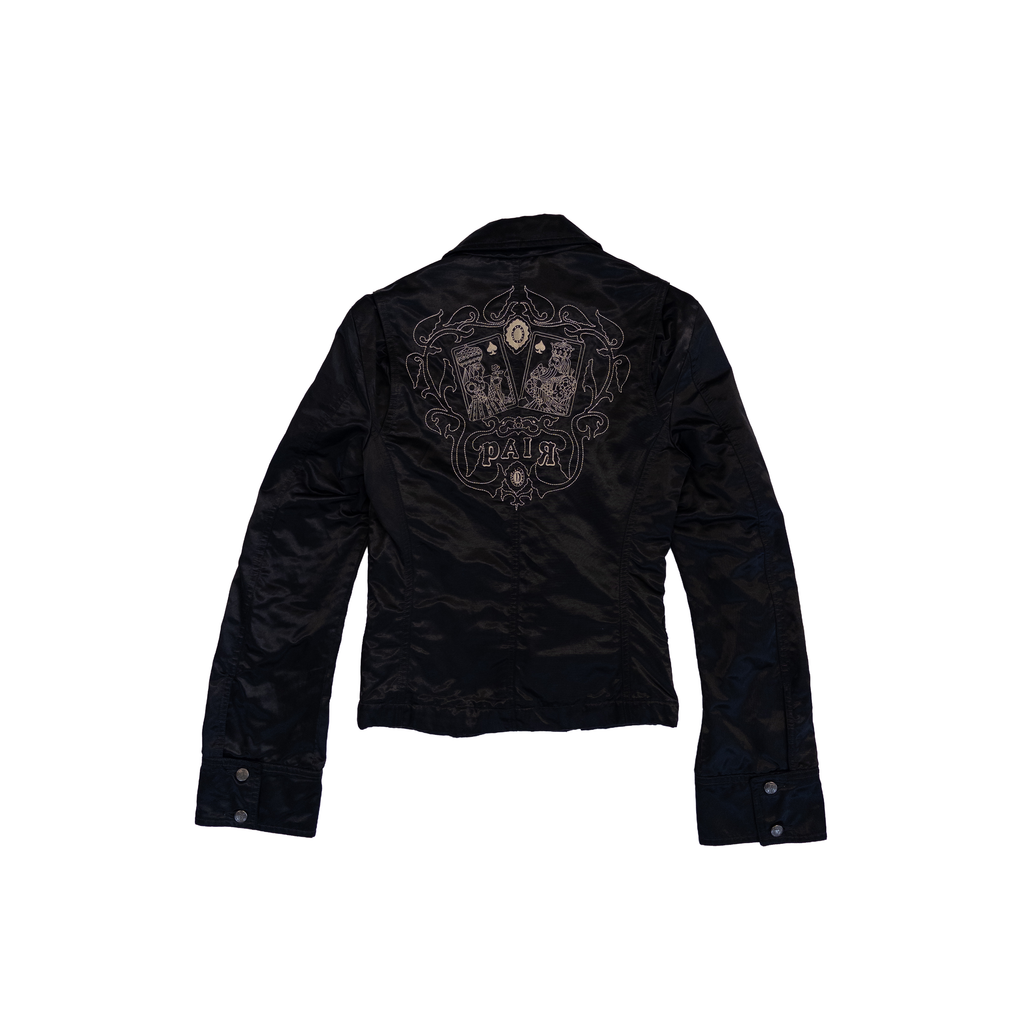 Diesel Embroidered Button Up Jacket | M-L | Black