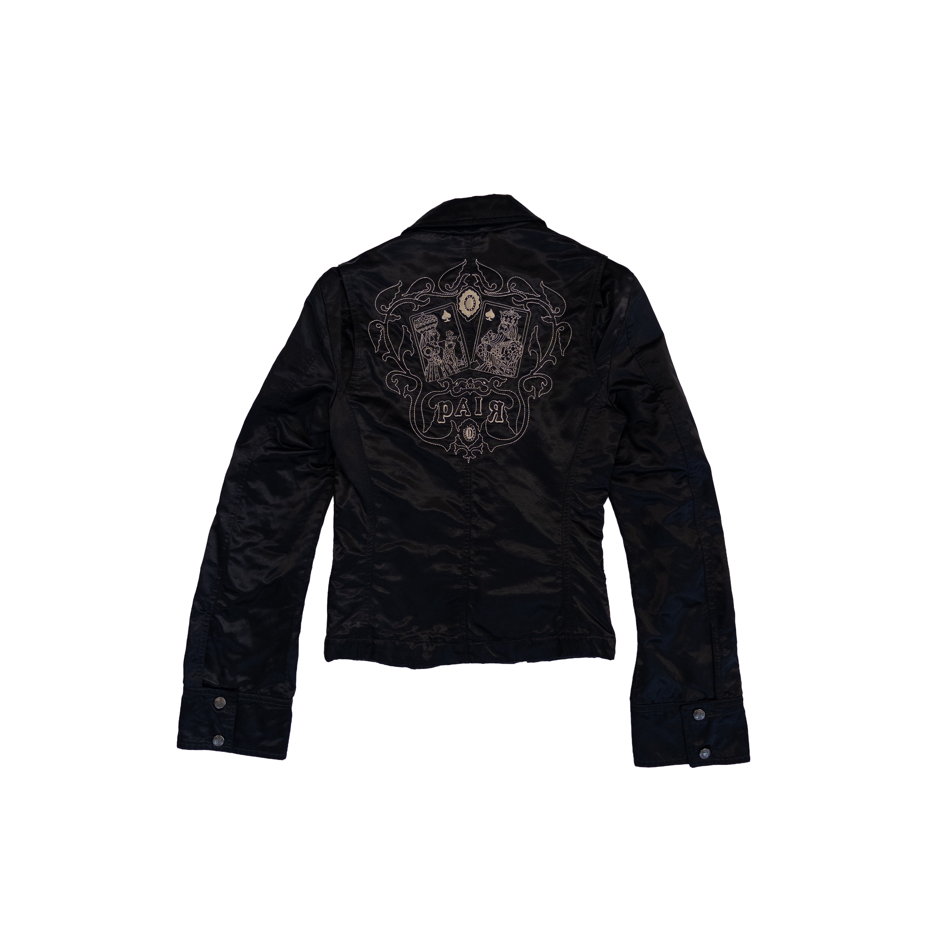 Diesel Embroidered Button Up Jacket | M-L | Black