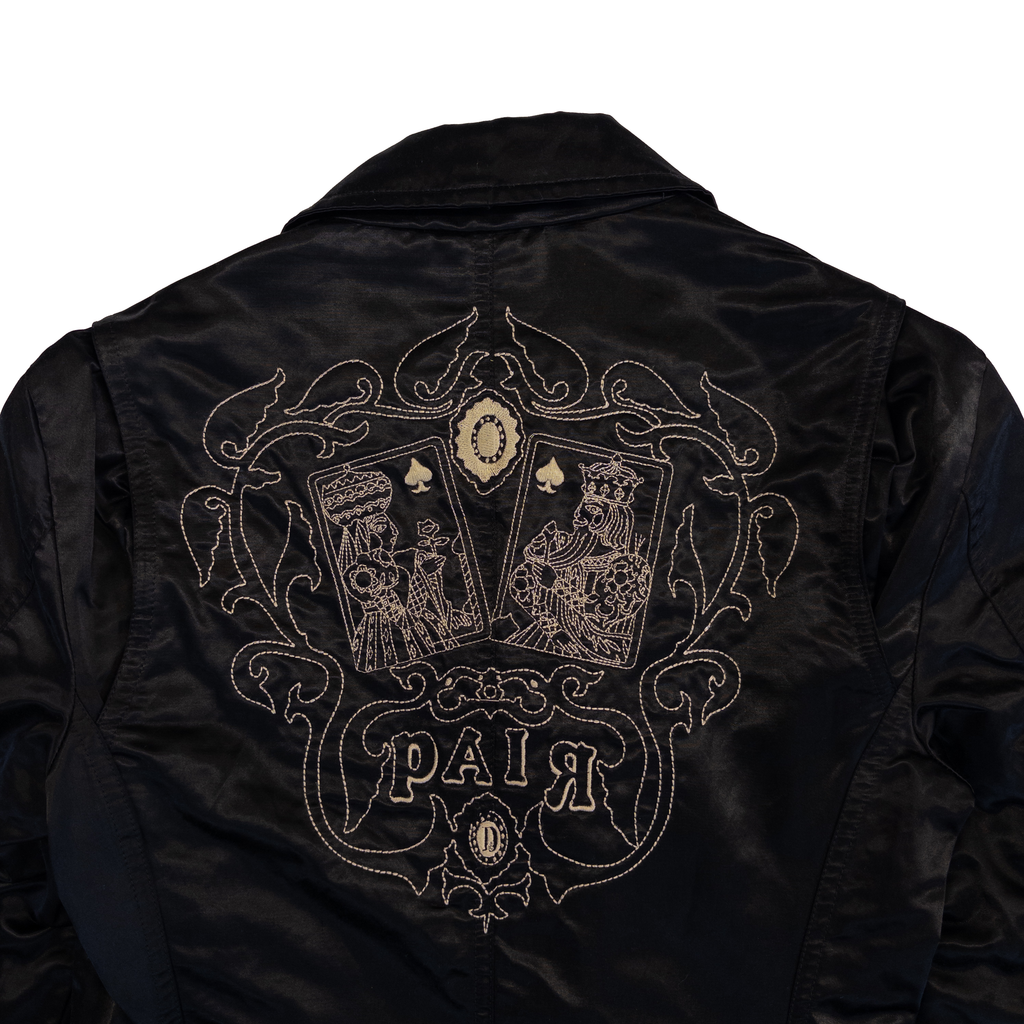 Diesel Embroidered Button Up Jacket | M-L | Black