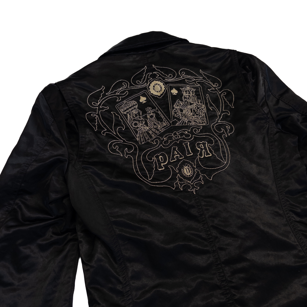 Diesel Embroidered Button Up Jacket | M-L | Black