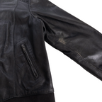 Conbipel Italy Genuine Leather Zip Jacket | M | Black