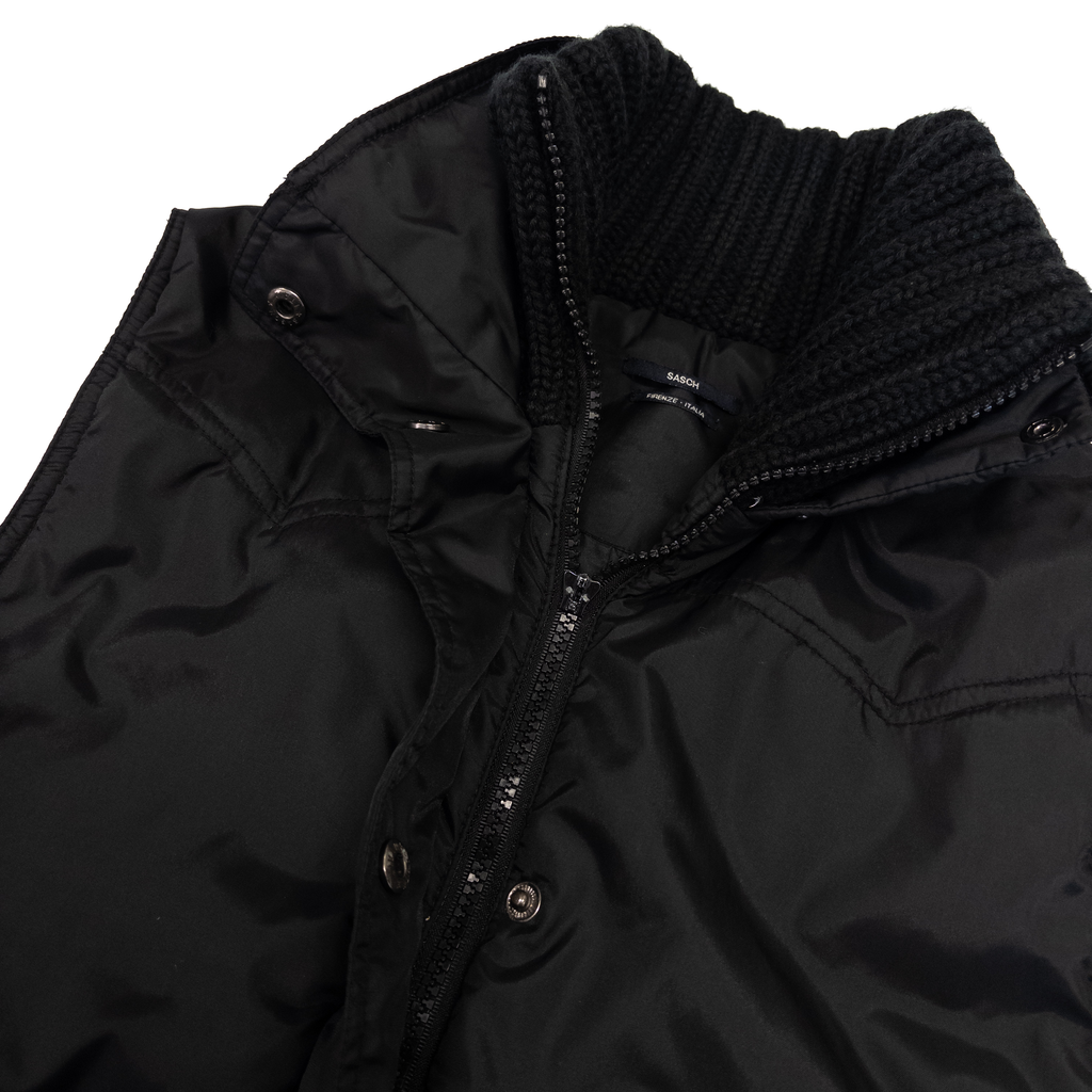 Sasch High Neck Zip Up Vest | S-M | Black