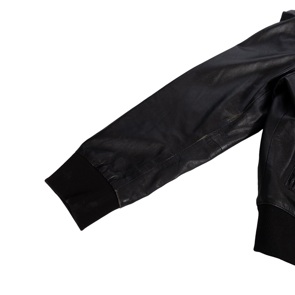 Conbipel Italy Genuine Leather Zip Jacket | M | Black