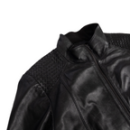 Conbipel Italy Genuine Leather Zip Jacket | M | Black