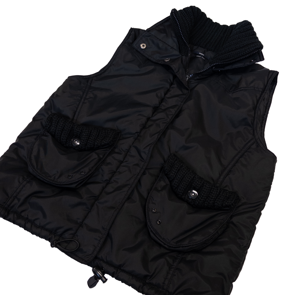 Sasch High Neck Zip Up Vest | S-M | Black