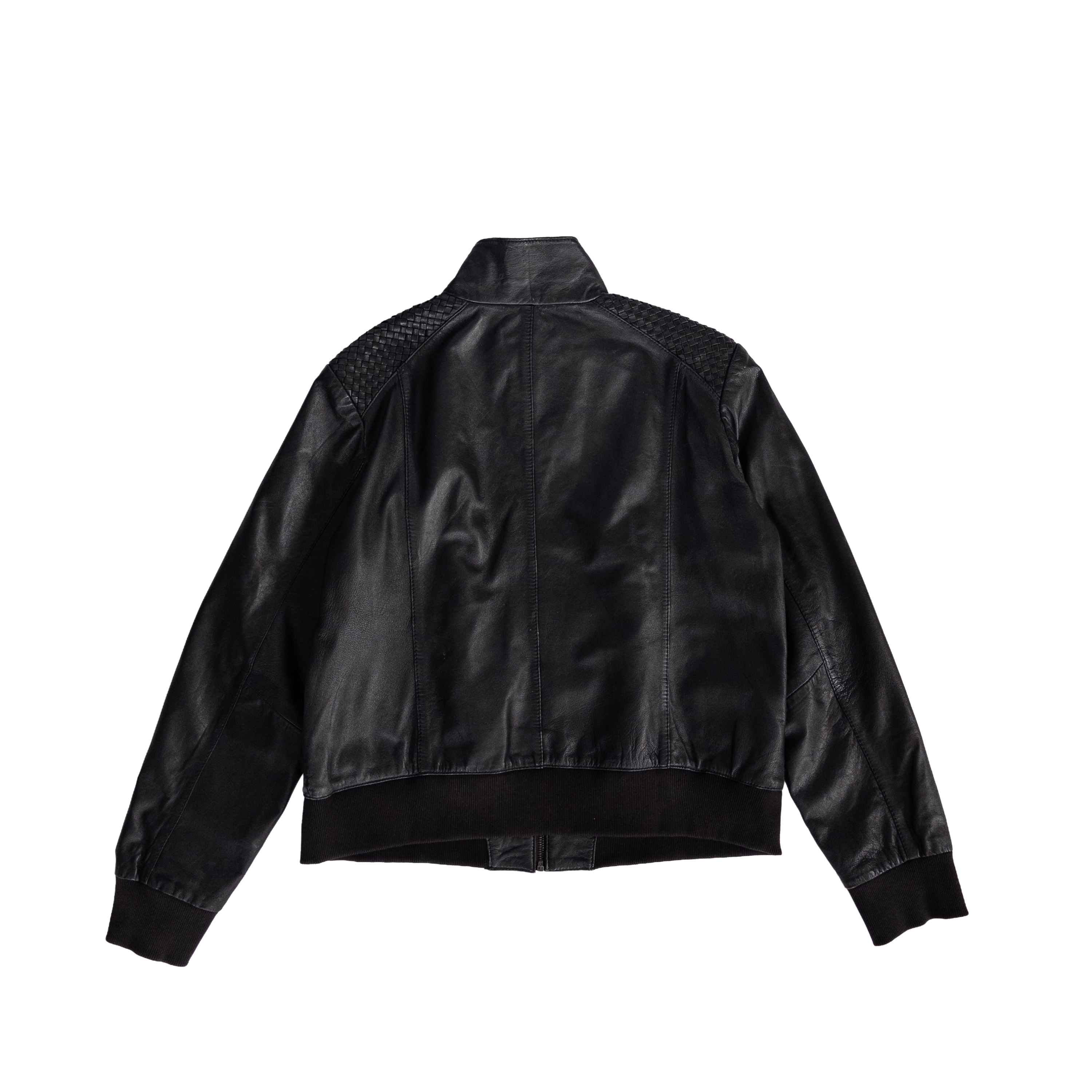 Conbipel Italy Genuine Leather Zip Jacket | M | Black