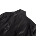 Conbipel Italy Genuine Leather Zip Jacket | M | Black