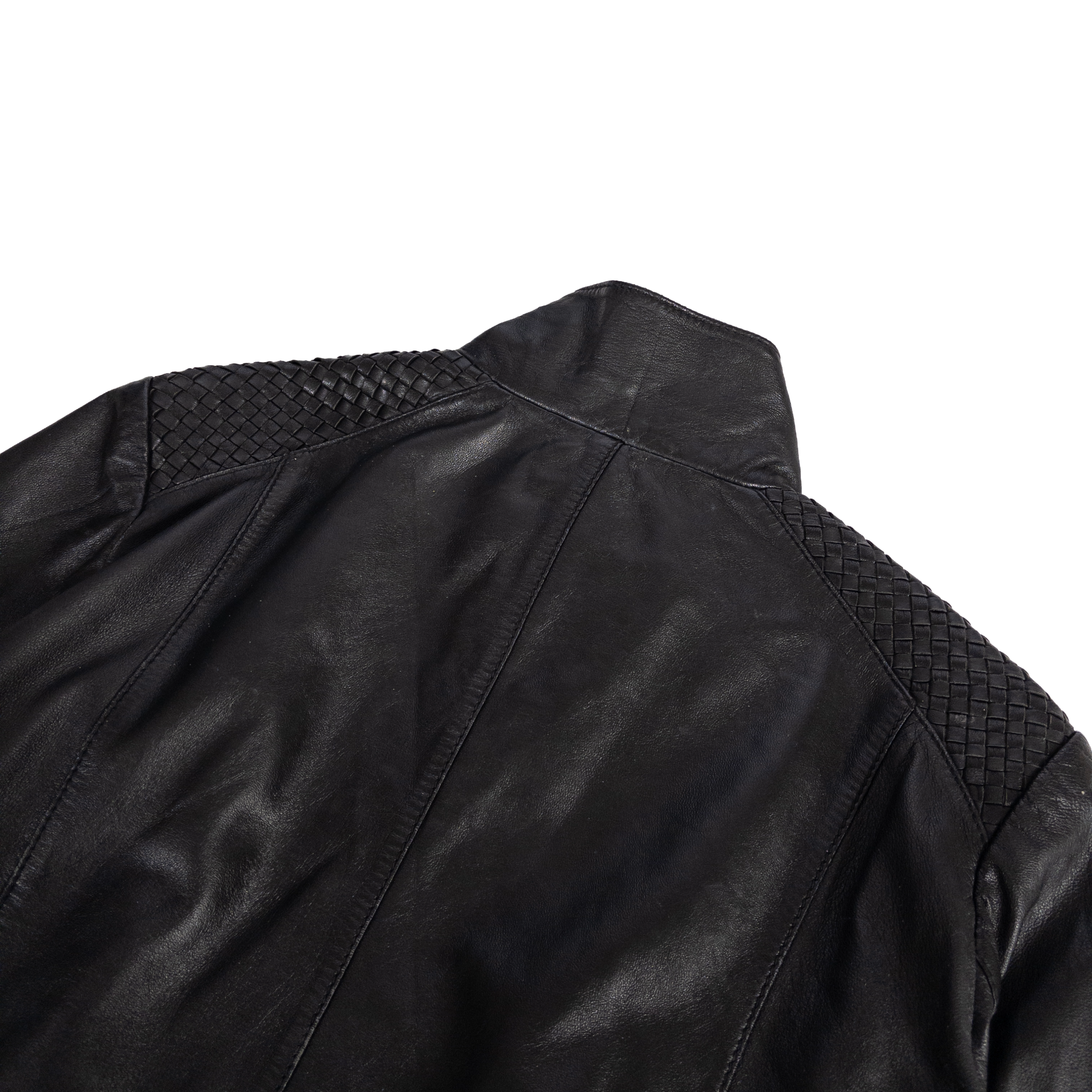 Conbipel Italy Genuine Leather Zip Jacket | M | Black