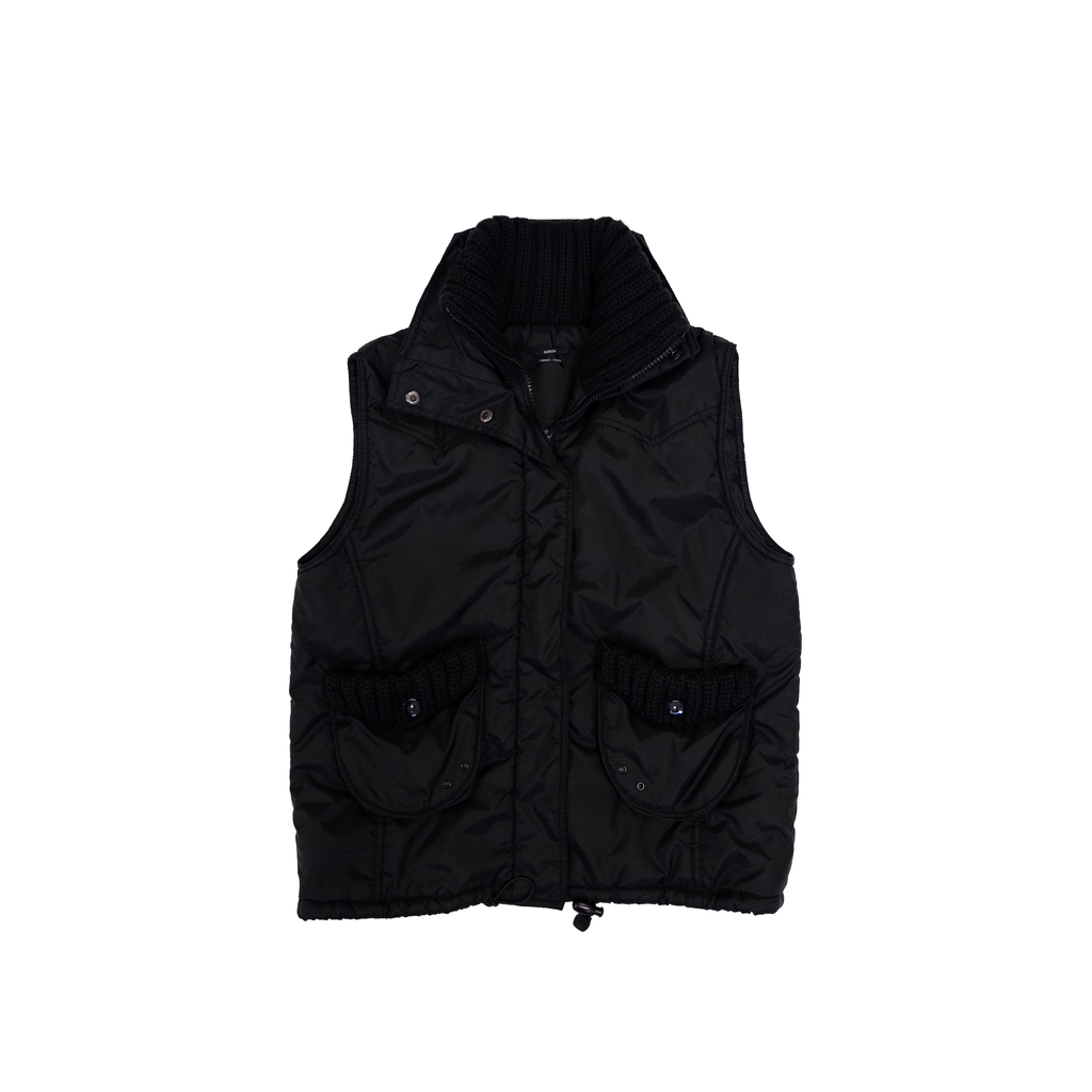 Sasch High Neck Zip Up Vest | S-M | Black