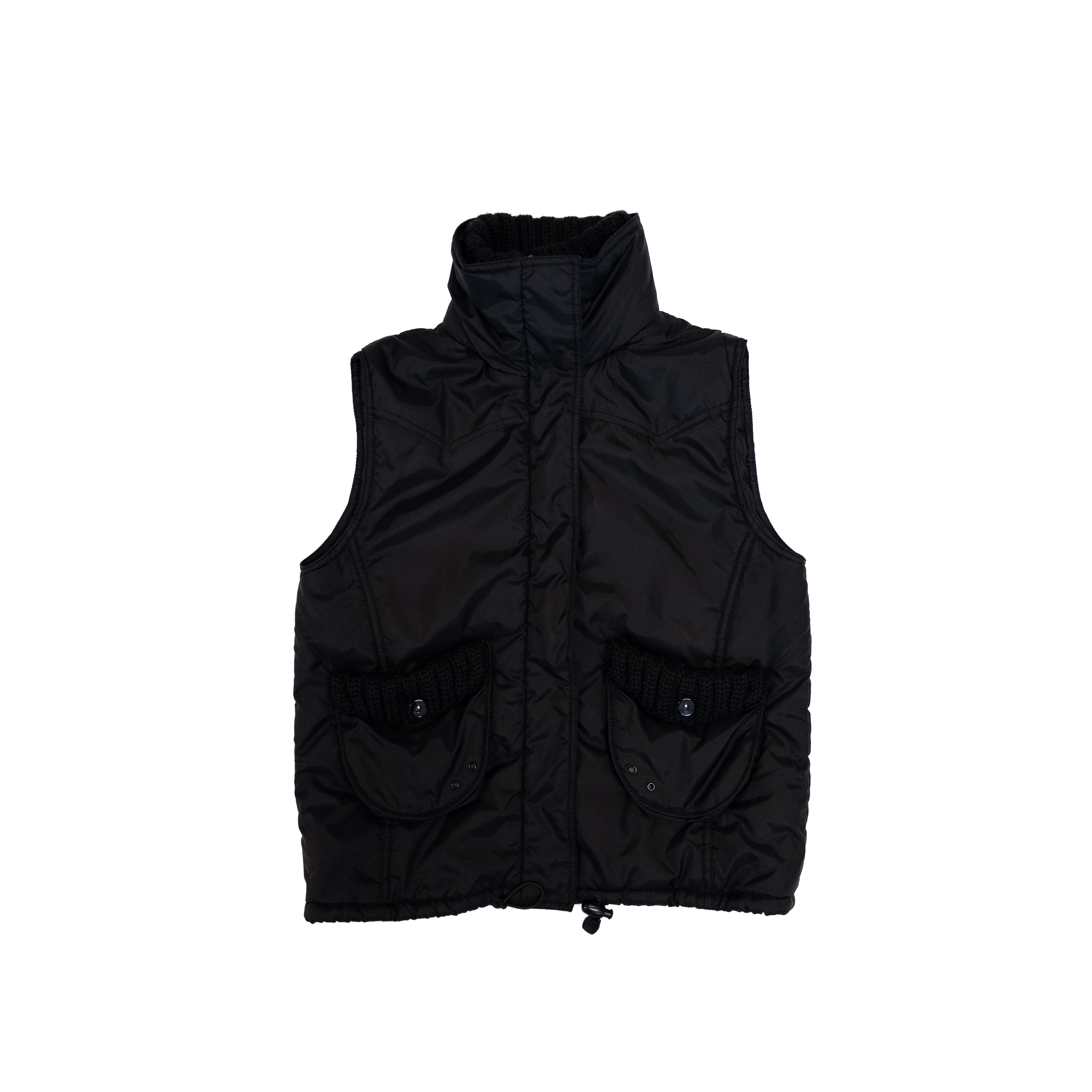 Sasch High Neck Zip Up Vest | S-M | Black