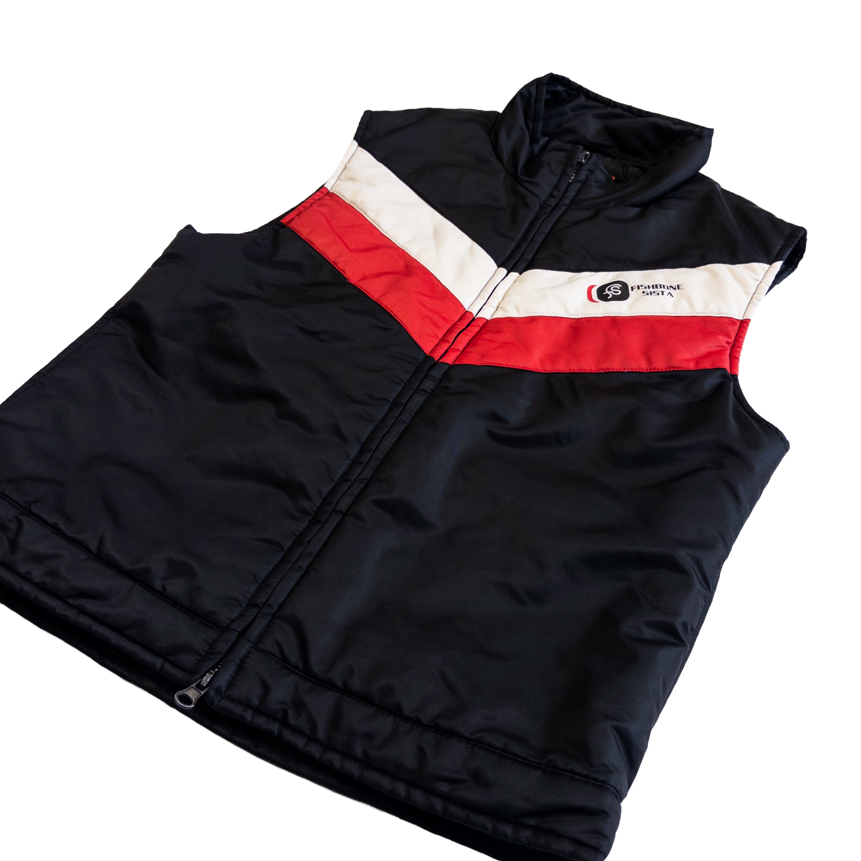 Fishbone Sista Zip Up Vest | M | Black