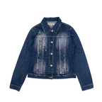 Obiettivo Industry Embroidered Denim Jacket | M-L | Mid Washed