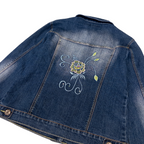 Obiettivo Industry Embroidered Denim Jacket | M-L | Mid Washed