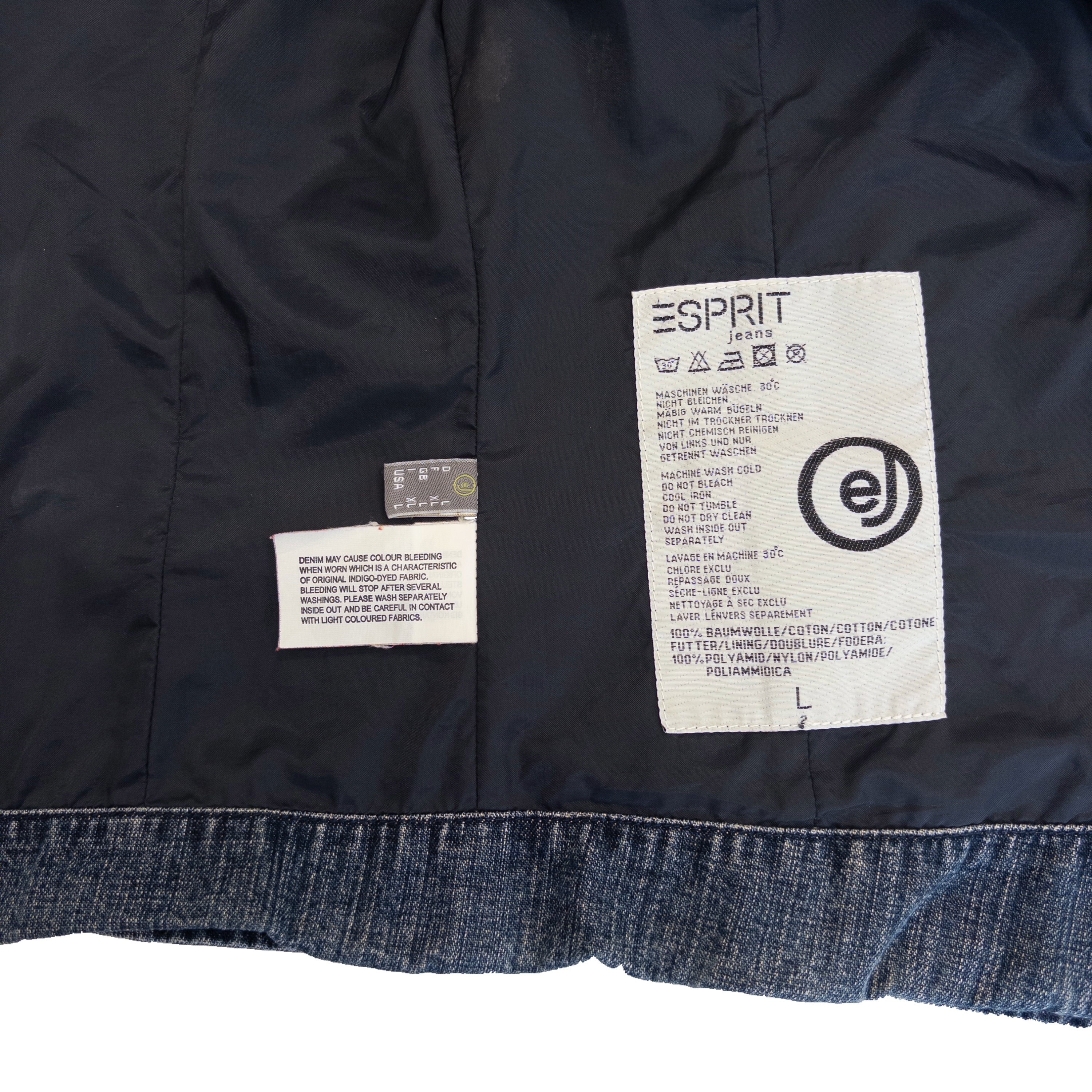 Esprit Denim Zip Jacket | Mid Wash