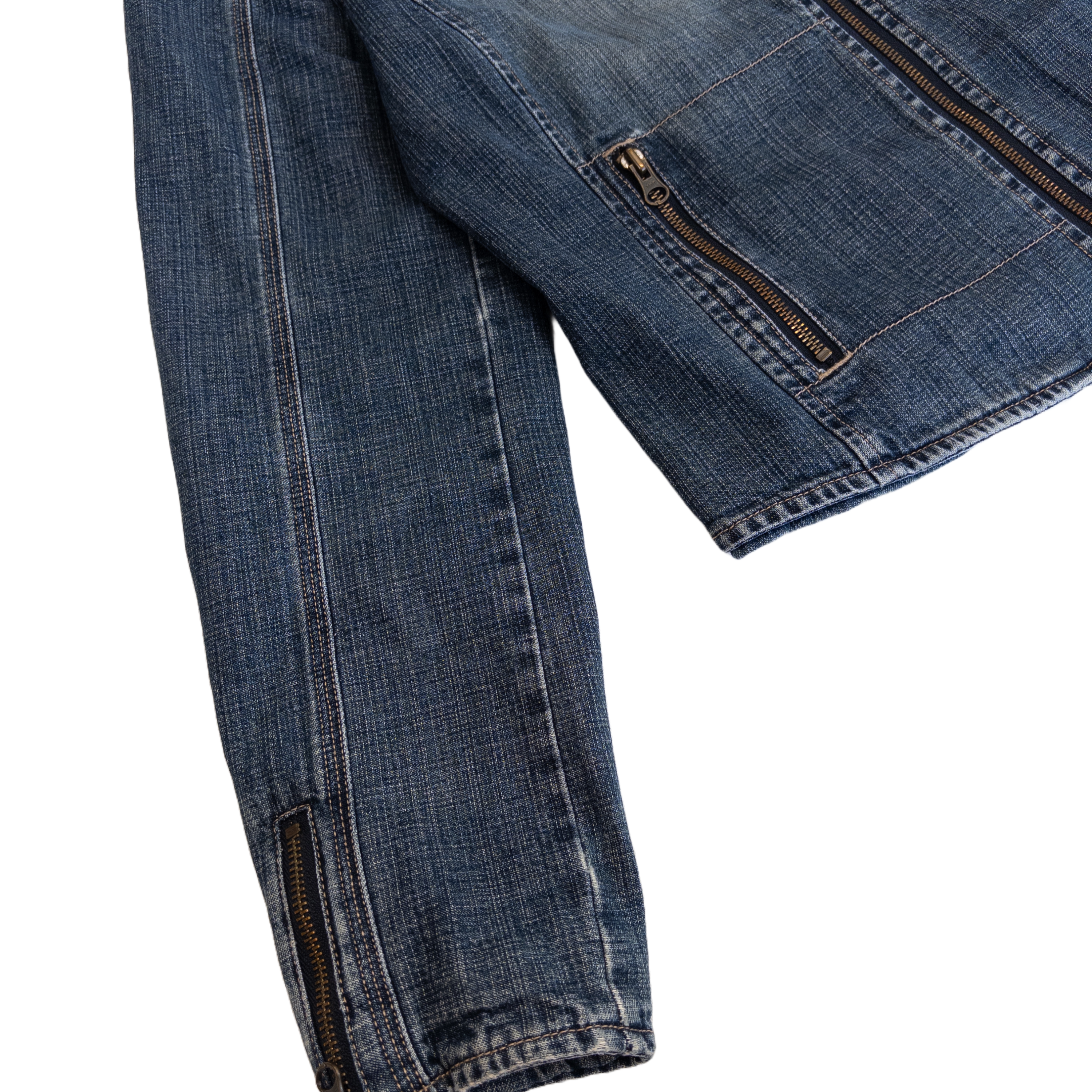 Esprit Denim Zip Jacket | Mid Wash