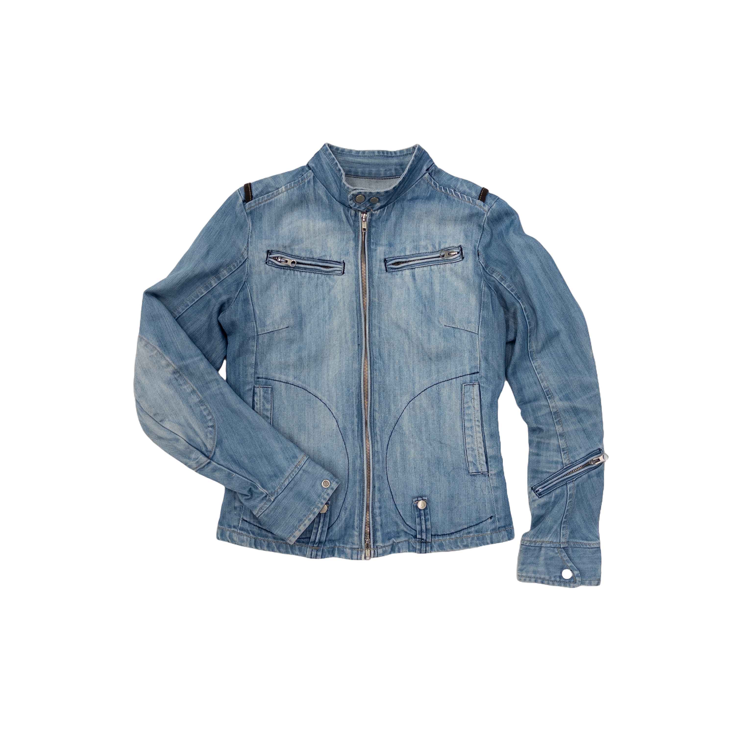 Yes! Miss Denim Zip Jacket | Light Blue Wash