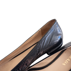 Prada Studs Leather Flats | 37.5 | Black