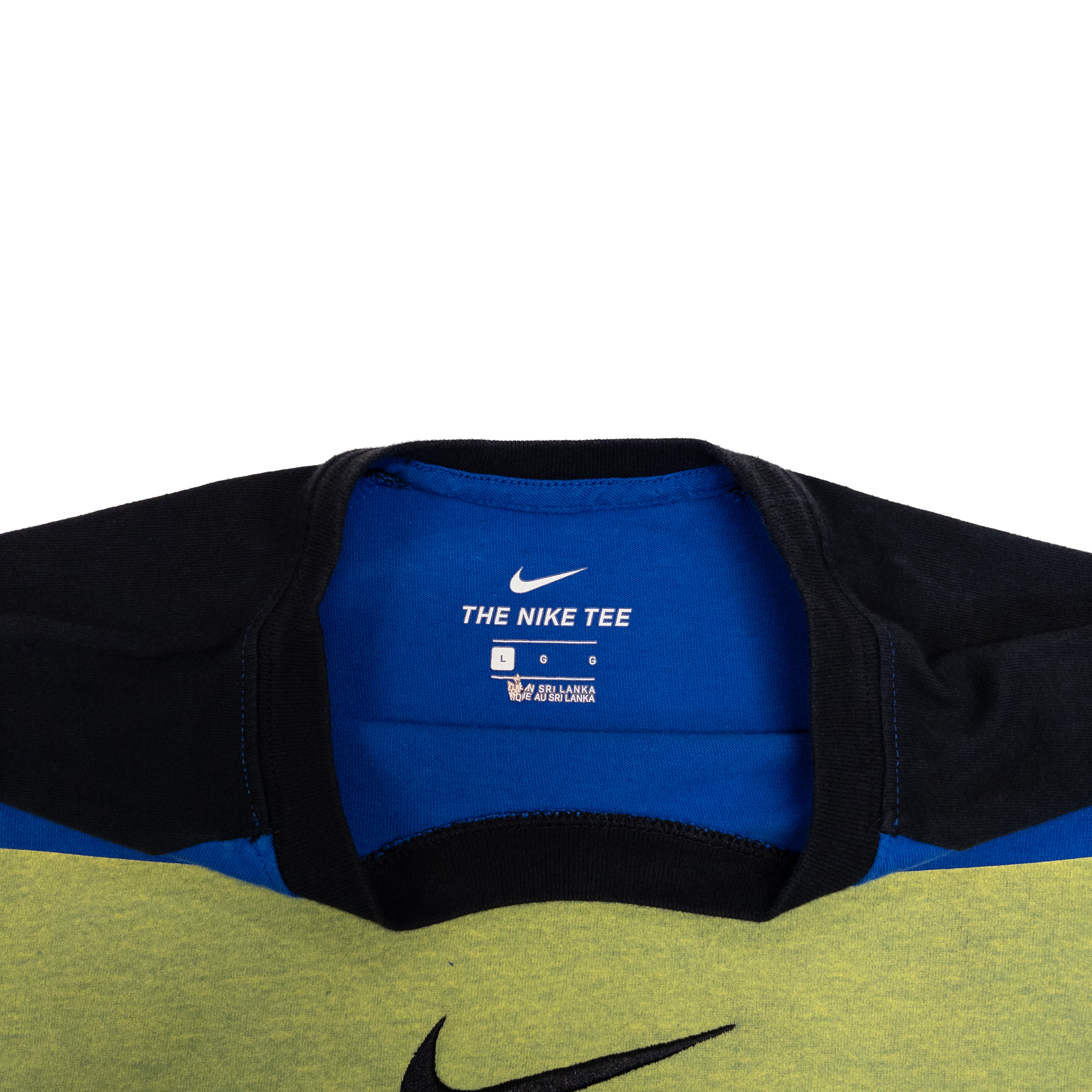 Nike Colour Block Swoosh T-Shirt | M-L | Blue