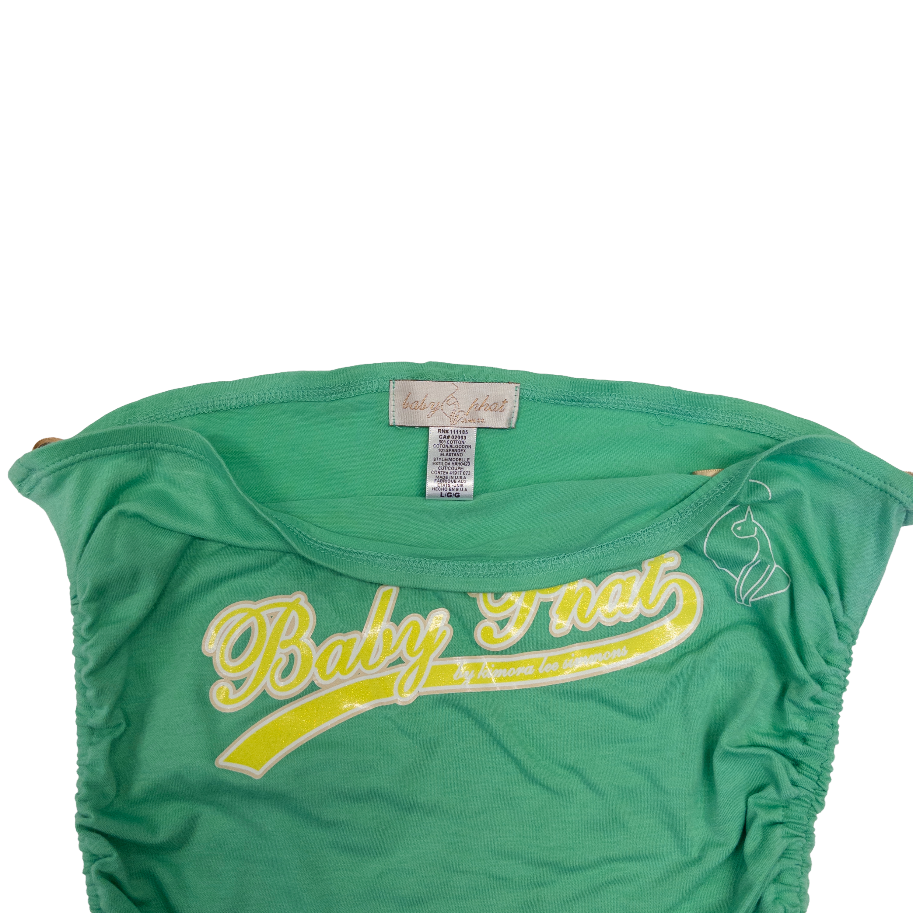 Baby Phat Side Tie Tube Top(Dead stock) | L-XL | Green