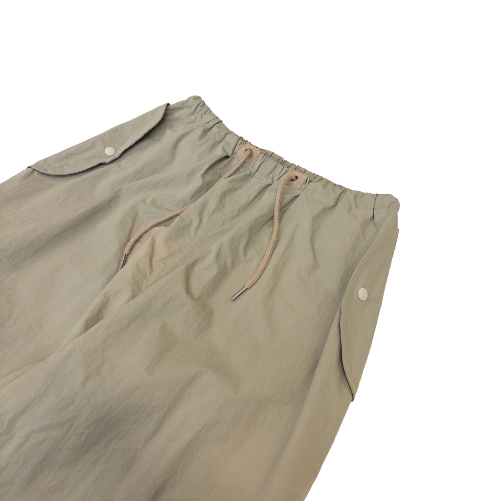 Banding Waist Parachute Pants | M | Khaki