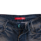 Evisu Low Rise Denim Shorts | 27 | Mid Washed