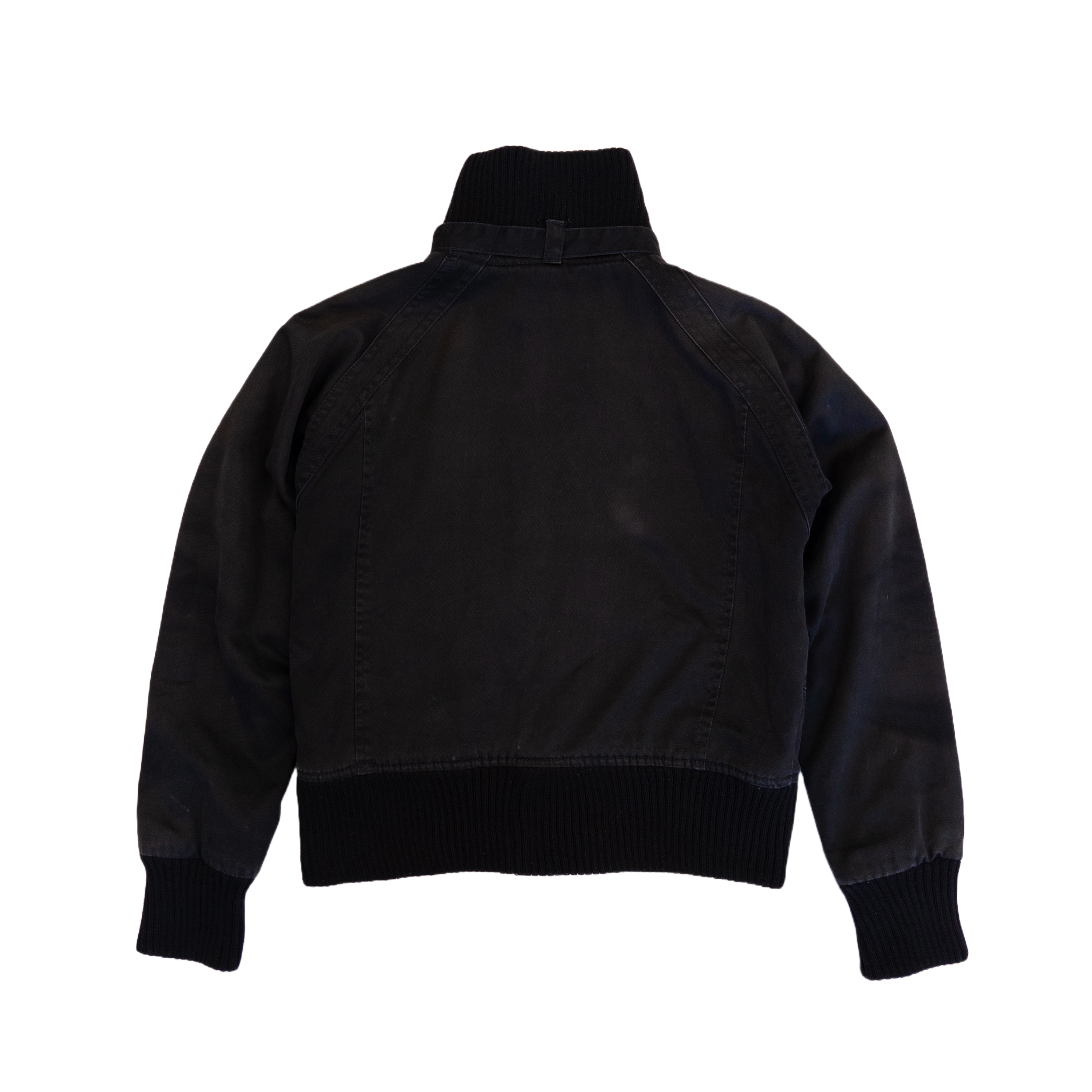 High Neck Bomber Jacket | Black