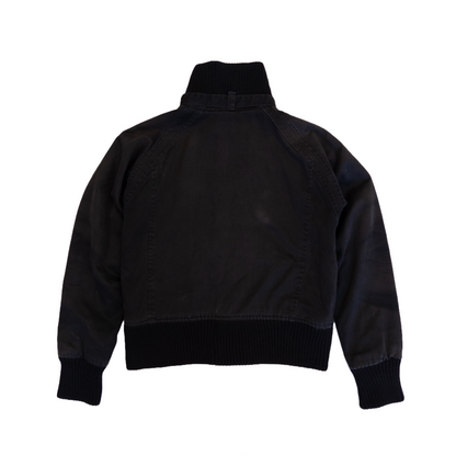 High Neck Bomber Jacket | Black