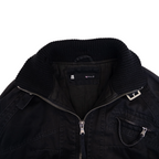 High Neck Bomber Jacket | Black