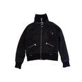 High Neck Bomber Jacket | Black